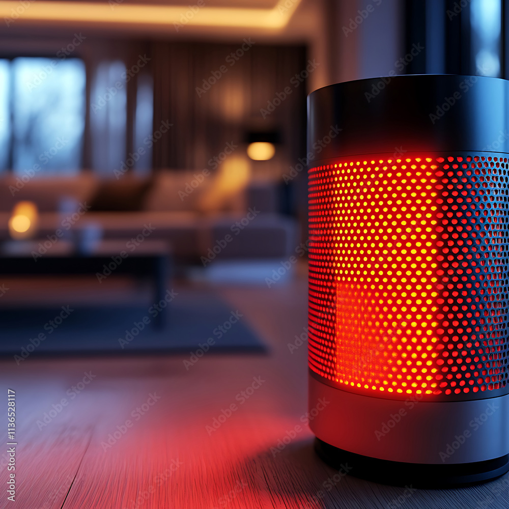 Modern Electric Heater in Cozy Living Room Setting Modern Electric Heater in Cozy Living Room Setting