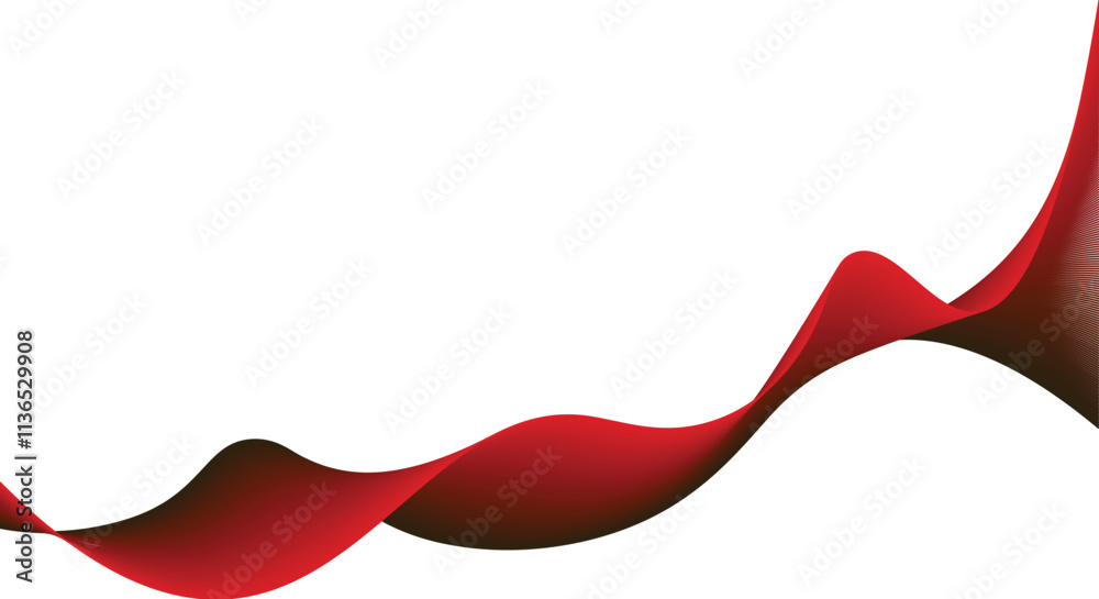 Red black abstract waves banner dark background Red black abstract waves banner dark background