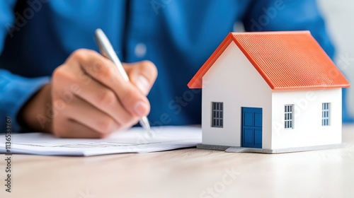 Wallpaper Mural Increasing Property Taxes Concept, Homeowner Calculating Property Taxes While Feeling Concerned About Financial Responsibilities Torontodigital.ca