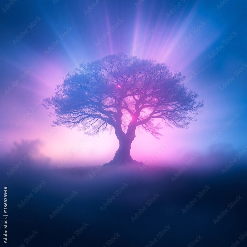 silhouette of tree