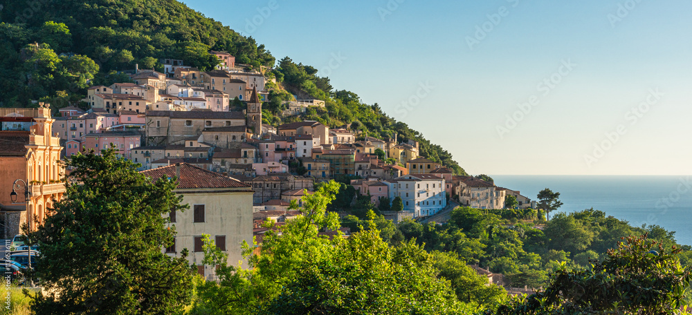 Obraz premium Maratea, beautiful village overlooking the sea, in the Province of Potenza, Basilicata, Italy.