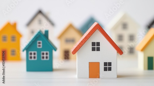 Increasing Property Taxes Concept, Virtual Chart Comparing Historical and Current Housing Trends in Standard Configuration