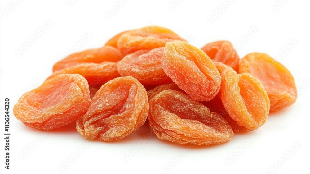 Create a high-quality image of dried apricots isolated on a white background. Create a high-quality image of dried apricots isolated on a white background.