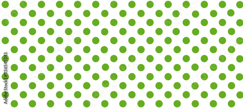 Seamless pattern with green polka dot background