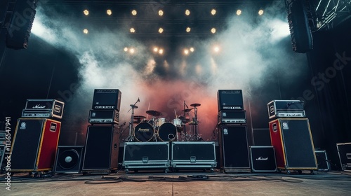 rock concert stage setup