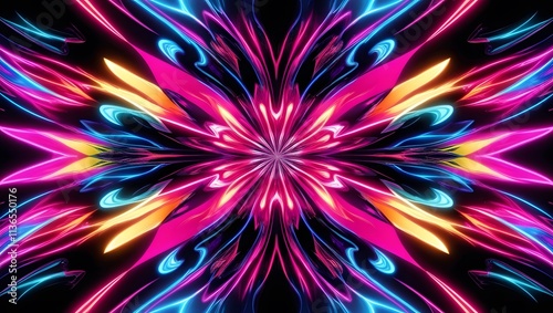 Moving colorful abstract background. Dynamic neon Effect.