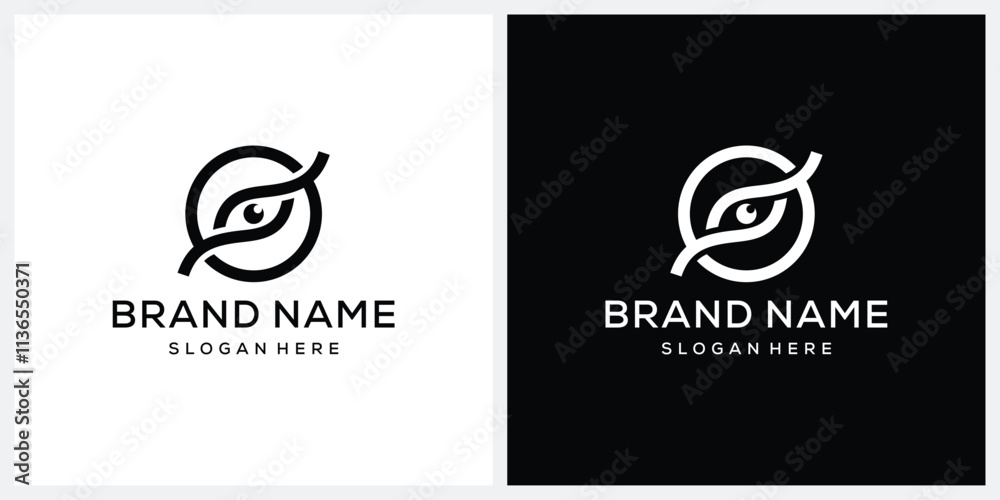 simple eye vision logo design vector template simple eye vision logo design vector template