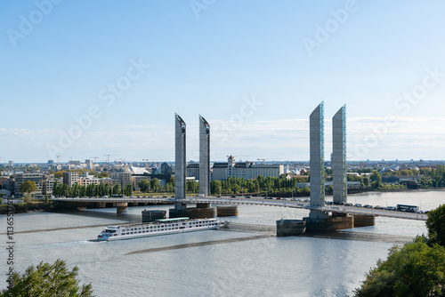 Pont Jacques Chaban-Delmas over the River Garonne in Bordeaux, France