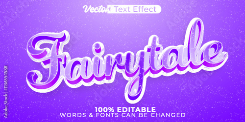 Fairytale Vector Text Effect Editable Alphabet Fantastic Magical