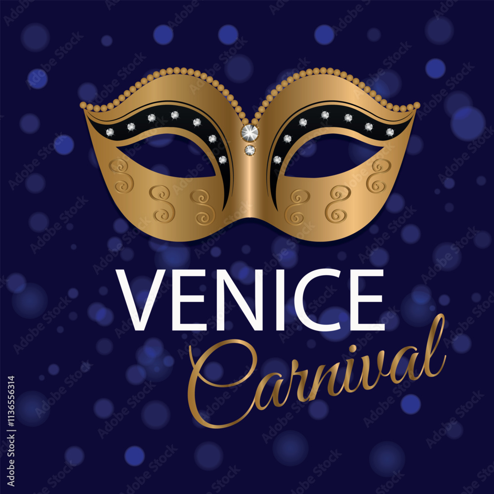 Venise carnival. Banner, poster, sign.