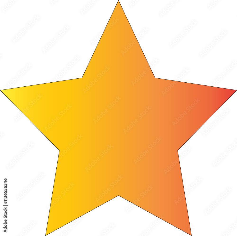 3d golden star