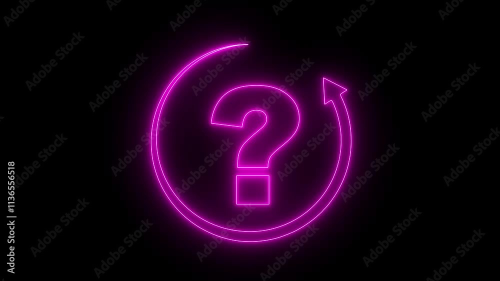 Neon Question mark icon animation , Asking symbol . Bright question mark symbol animation. Neon question mark icon . Neon Question mark icon animation , Asking symbol . Bright question mark symbol animation. Neon question mark icon .