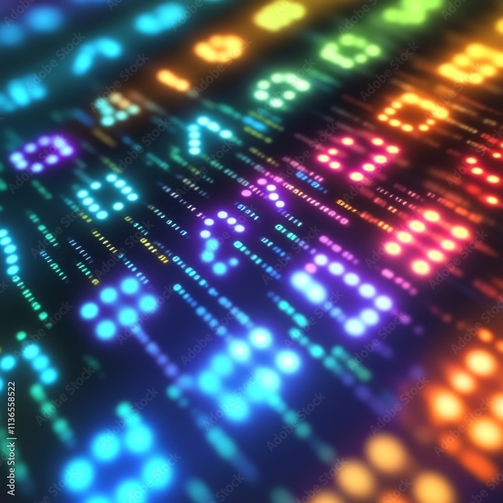 Vibrant Digital Binary Code Backdrop with Glowing Pixels and Futuristic Patterns Vibrant Digital Binary Code Backdrop with Glowing Pixels and Futuristic Patterns
