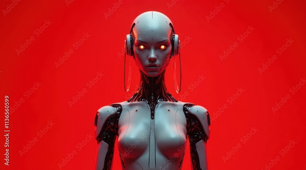 Futuristic Android Portrait Futuristic Android Portrait