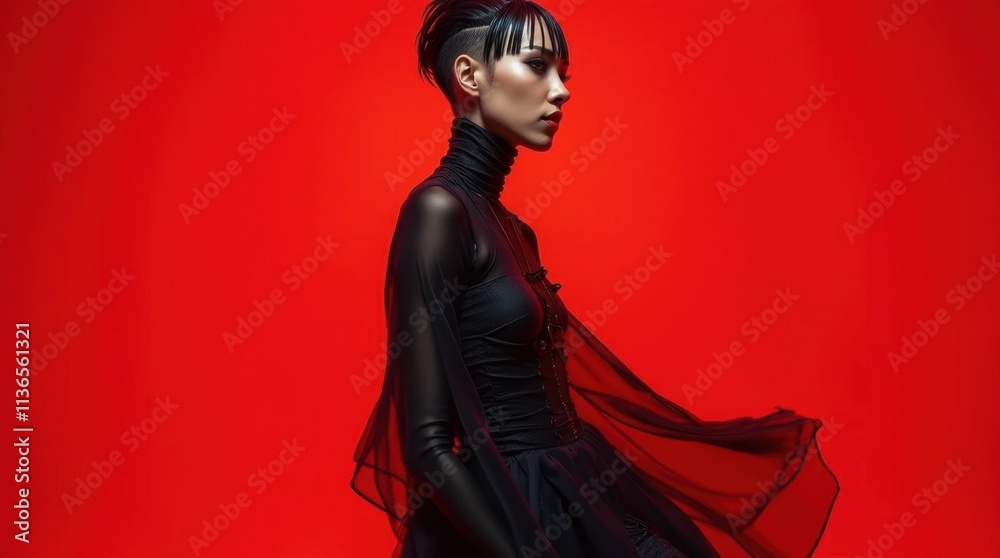 Portrait of a High-Fashion Android Model Portrait of a High-Fashion Android Model