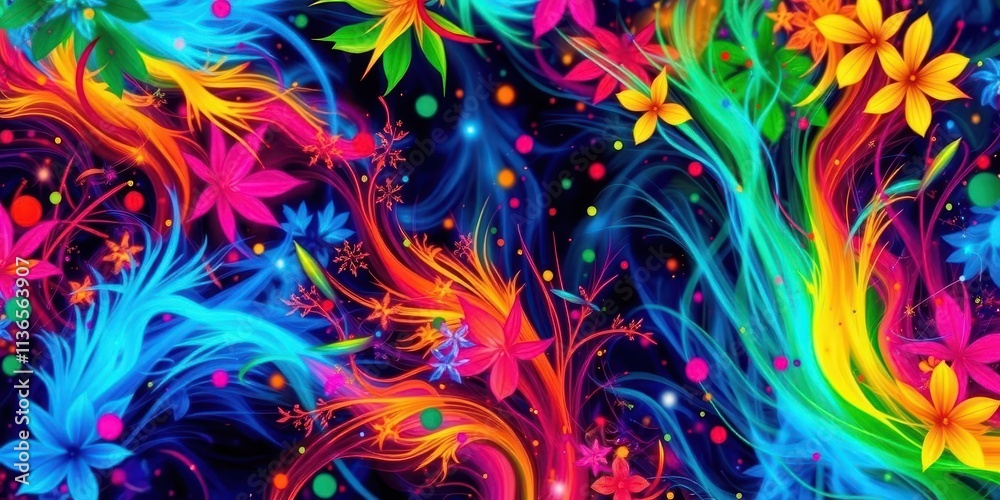 Vibrant and dynamic abstract background of colorful nature elements, abstract, concept, texture Vibrant and dynamic abstract background of colorful nature elements, abstract, concept, texture