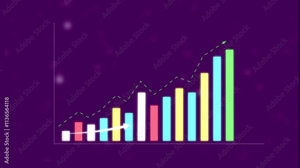 Professional business success graph animation. Business growth concept in graph chart showing marketing sales profit increasing to future target. Professional business success graph animation. Business growth concept in graph chart showing marketing sales profit increasing to future target.