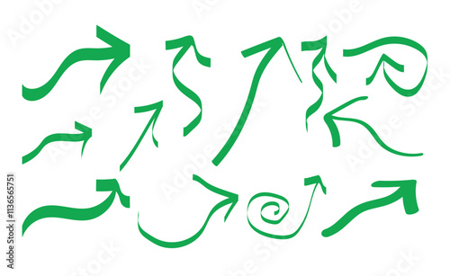 set of arrows isolated
