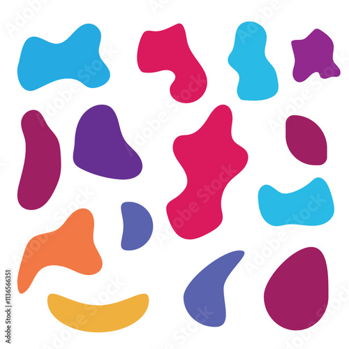 a set of abstract shape