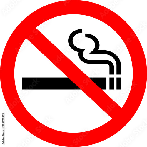 no smoking sign isolated on white background. victor ilustration. 