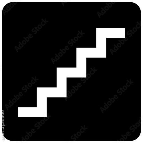 stairs sign isolated on black background. vector ilustration. 