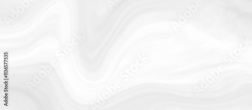 White and grey liquid marble pattern texture natural background. Liquify Swirl white and gray color art. Beautiful drawing with the divorces and wavy lines in gray tones.	