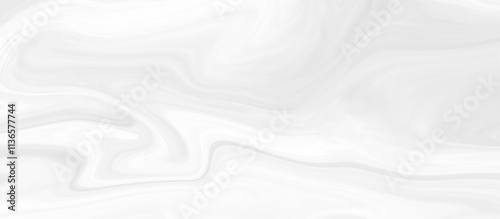 White and grey liquid marble pattern texture natural background. Liquify Swirl white and gray color art. Beautiful drawing with the divorces and wavy lines in gray tones.