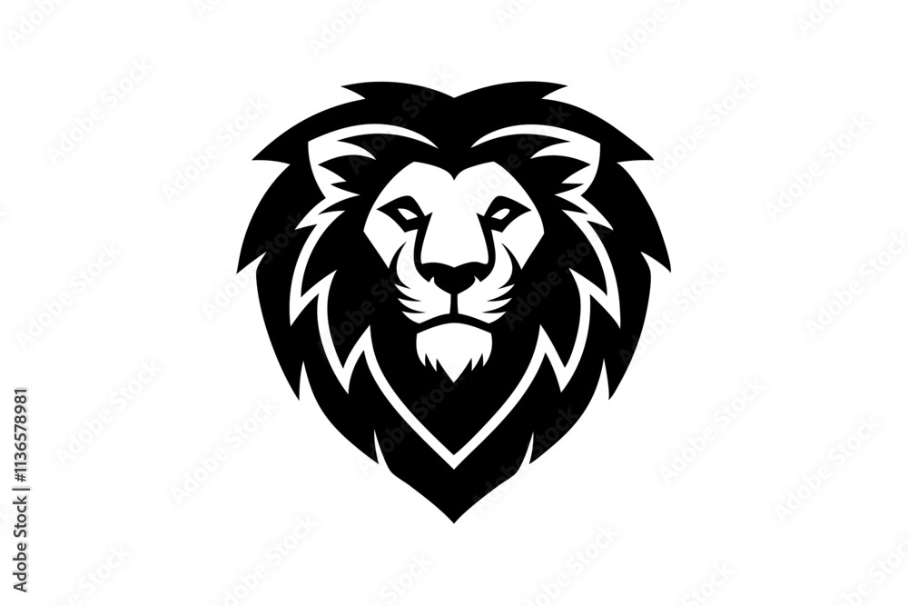 Lion King Crown Mascot Logo art vector on white background Lion King Crown Mascot Logo art vector on white background