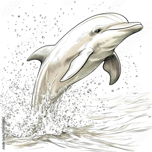 Wallpaper Mural A dolphin is leaping out of the water Torontodigital.ca