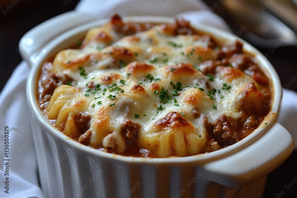 Delicious Baked Pasta Dish With Melted Cheese Delicious Baked Pasta Dish With Melted Cheese