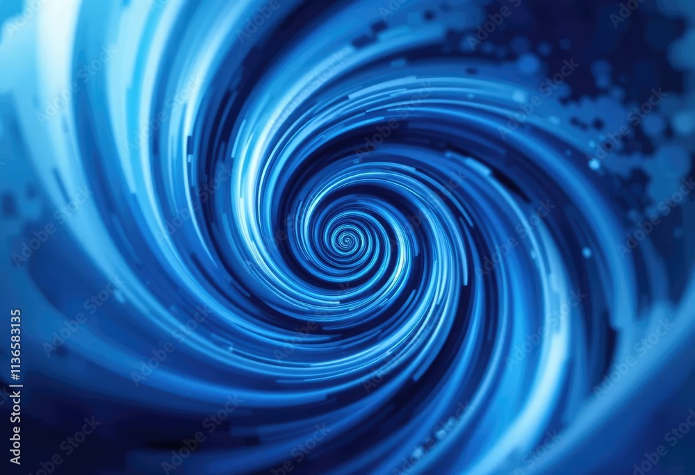 Swirling blue vortex creating a mesmerizing visual effect in a digital space Swirling blue vortex creating a mesmerizing visual effect in a digital space