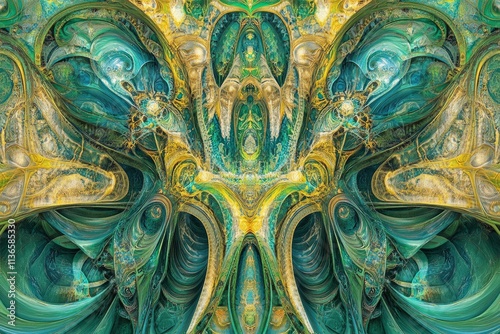 Wallpaper Mural abstract fractal pattern background, fractal, abstract, design, digital, art, texture Torontodigital.ca