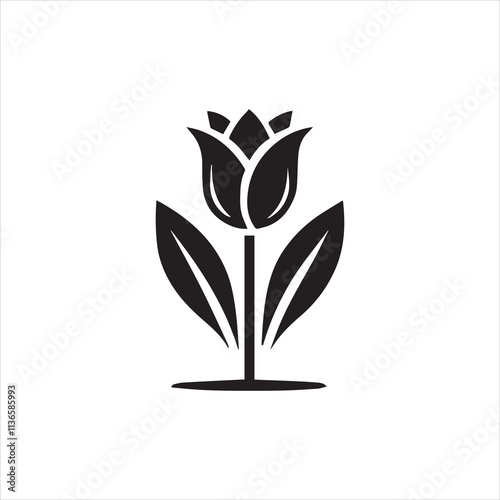 black and white flower