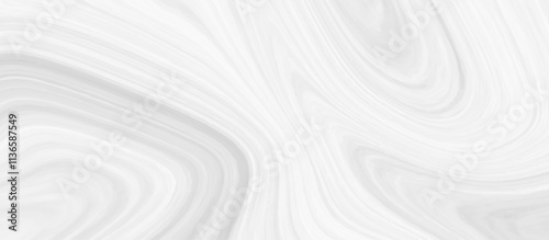 White and grey liquid marble pattern texture natural background. Liquify Swirl white and gray color art. Beautiful drawing with the divorces and wavy lines in gray tones.