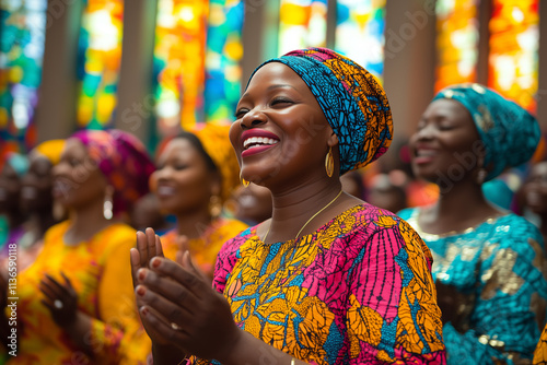 Black female showing African woman by wearing Nigerian traditional clothing