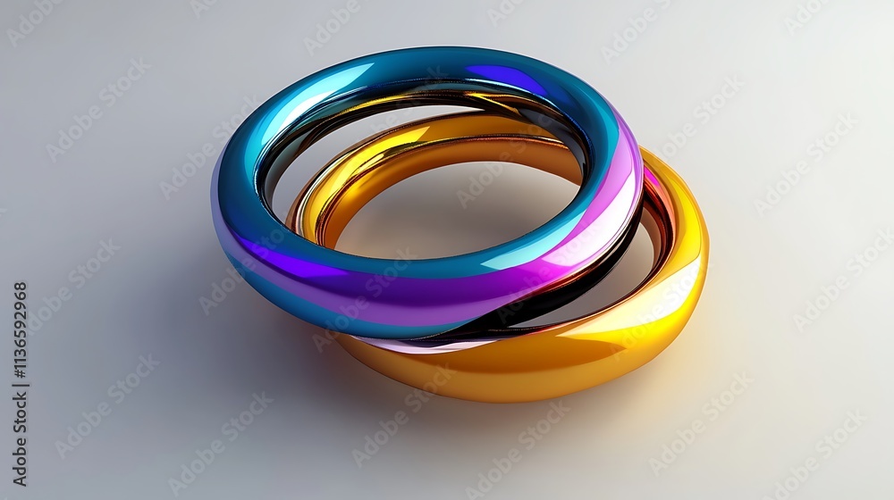 Abstract overlapping rings creating a modern look Abstract overlapping rings creating a modern look
