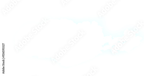 White clouds isolated on transparent background