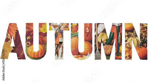 autumns TEXT within text leaf  season