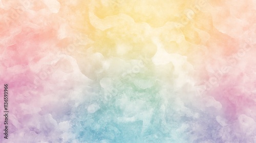 Subtle pastel rainbow gradient with soft glowing effects