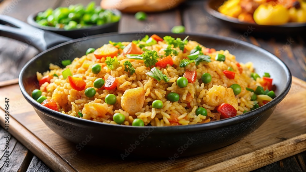 Pan Fried Rice Photography: Delicious Asian Cuisine Food Images, Crispy Texture, Golden Brown, Wok-fried Rice, Restaurant Food, Home Cooking, Close-up Shot, High-Resolution, Stock Photo Pan Fried Rice Photography: Delicious Asian Cuisine Food Images, Crispy Texture, Golden Brown, Wok-fried Rice, Restaurant Food, Home Cooking, Close-up Shot, High-Resolution, Stock Photo