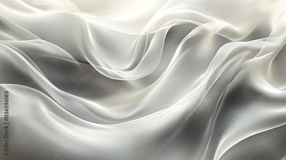 Obraz premium Radiant soft gray tones fading into smooth light transitions
