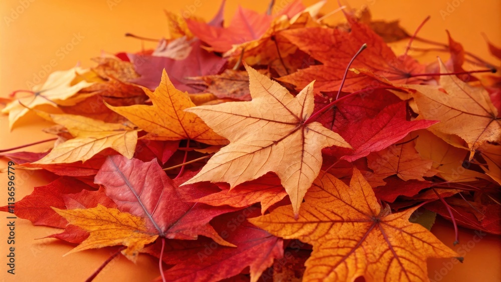 A vibrant collection of fallen autumn leaves, showcasing the changing colors of nature, from deep crimson reds to warm yellows and oranges, creating a beautiful display of fall foliage. A vibrant collection of fallen autumn leaves, showcasing the changing colors of nature, from deep crimson reds to warm yellows and oranges, creating a beautiful display of fall foliage.