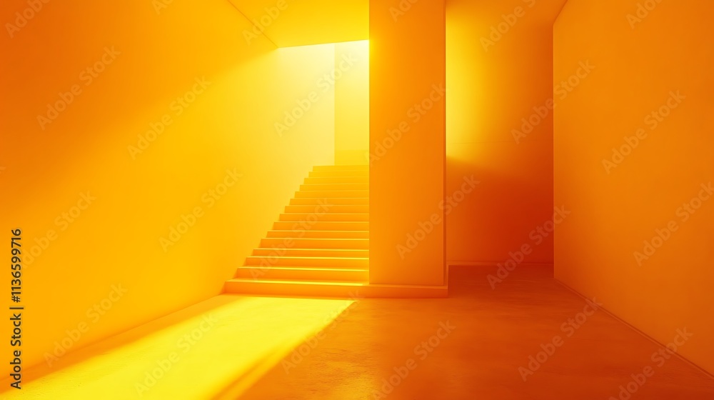 Radiant yellow beams blending into a soft light gradient Radiant yellow beams blending into a soft light gradient