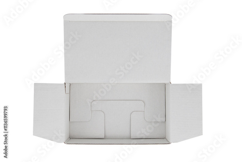 White cardboard box isolated on a White background