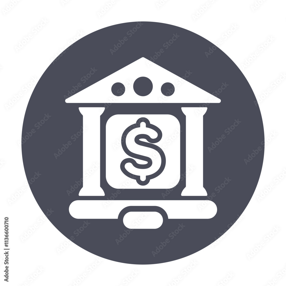 Blue Euro Bank Icon - Simple Vector Graphics for Financial and Banking Uses Blue Euro Bank Icon - Simple Vector Graphics for Financial and Banking Uses
