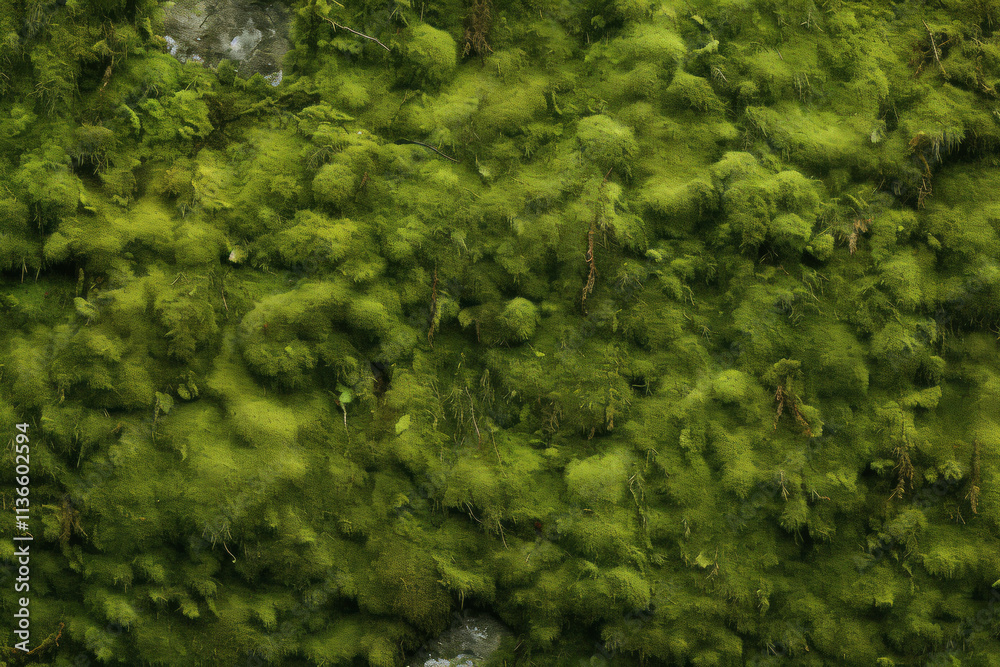 Processed collage of mossy forest ground surface texture. Background for banner, backdrop Processed collage of mossy forest ground surface texture. Background for banner, backdrop