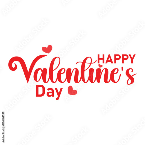 Happy Valentine's Day hand lettering vector 