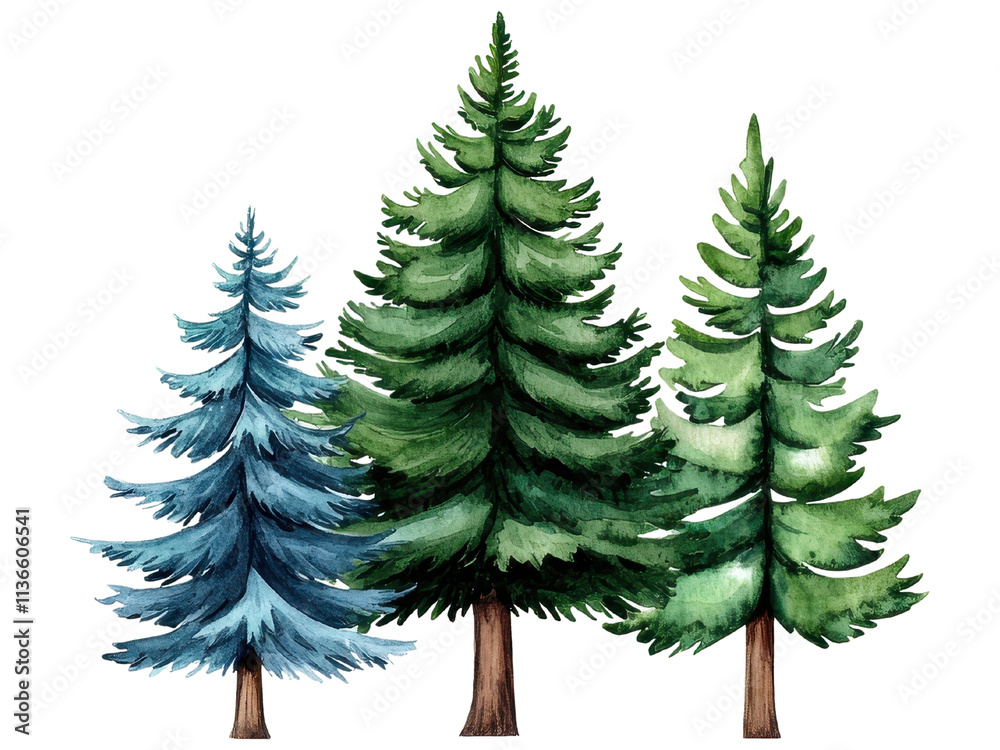Fototapeta premium A Stunning Collection of Lush Evergreen Trees Showcasing Nature's Beauty in Vivid Detail