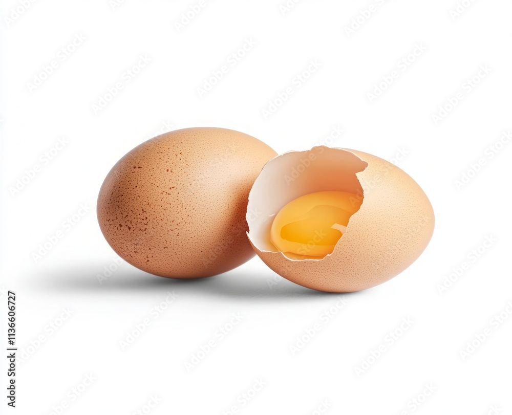 A Delicate Display of a Fresh Brown Egg, Perfect for a Healthy Breakfast or Any Culinary Creation A Delicate Display of a Fresh Brown Egg, Perfect for a Healthy Breakfast or Any Culinary Creation