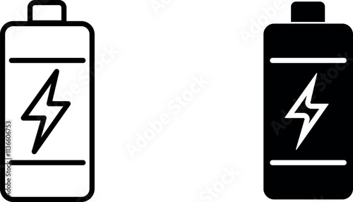 "Battery Charging Icon Design for Power and Energy"